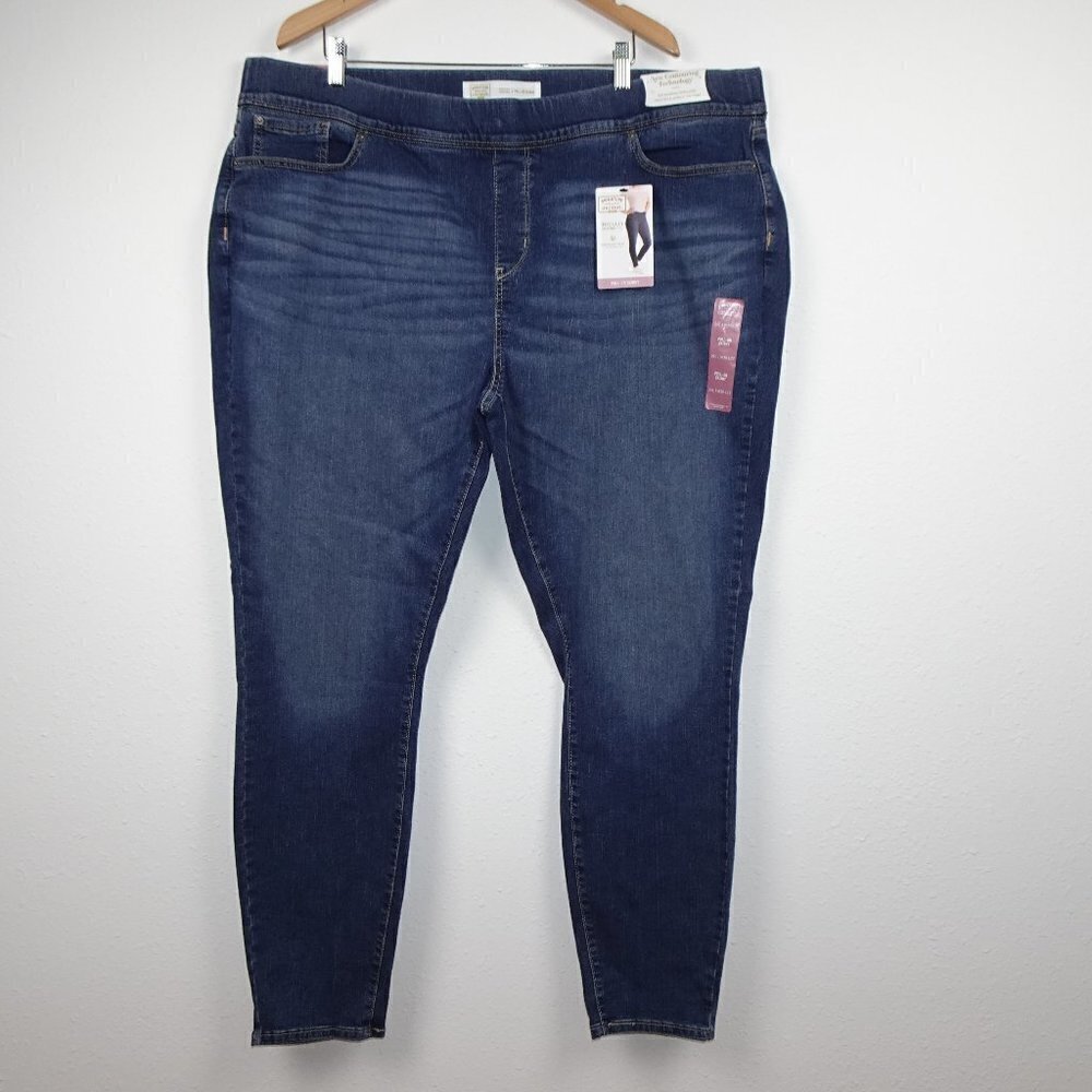 Levi Strauss Signature Skinny Jeans Women's Plus Size 26 Blue Stretch Denim
